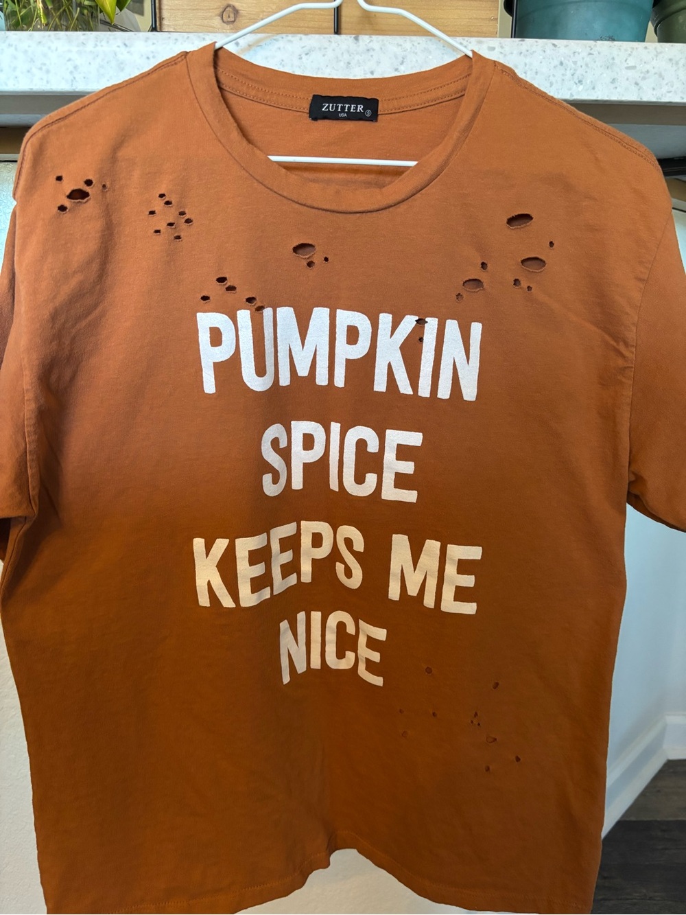 Zutter Pumpkin Spice Short Sleeve Tee - Rust Orange